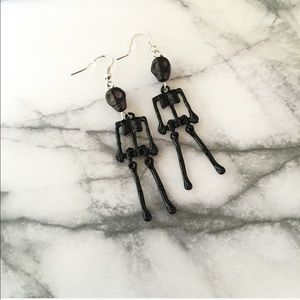Black skeleton earrings